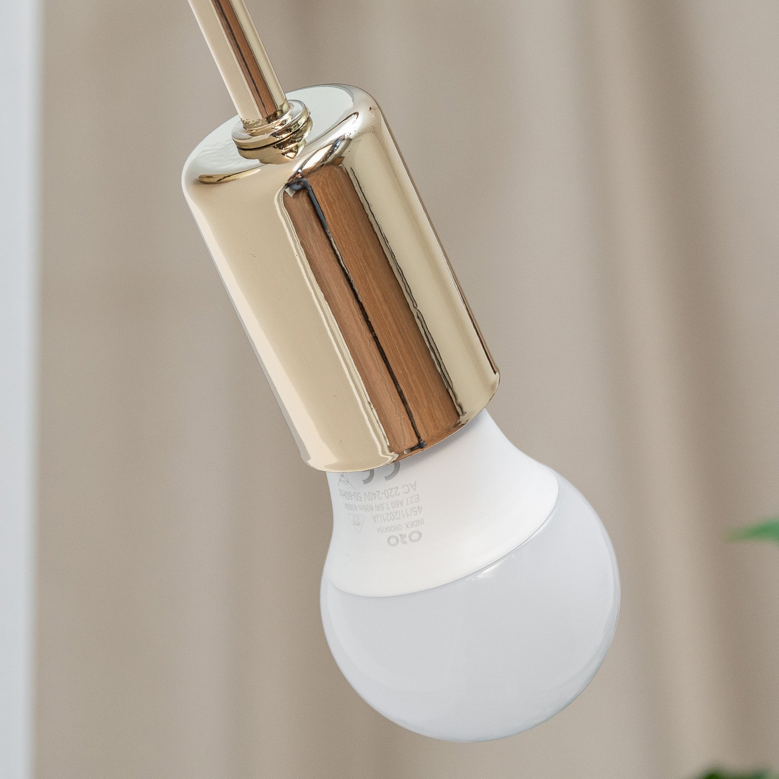 Oxford wall light, gold-coloured, metal, E27