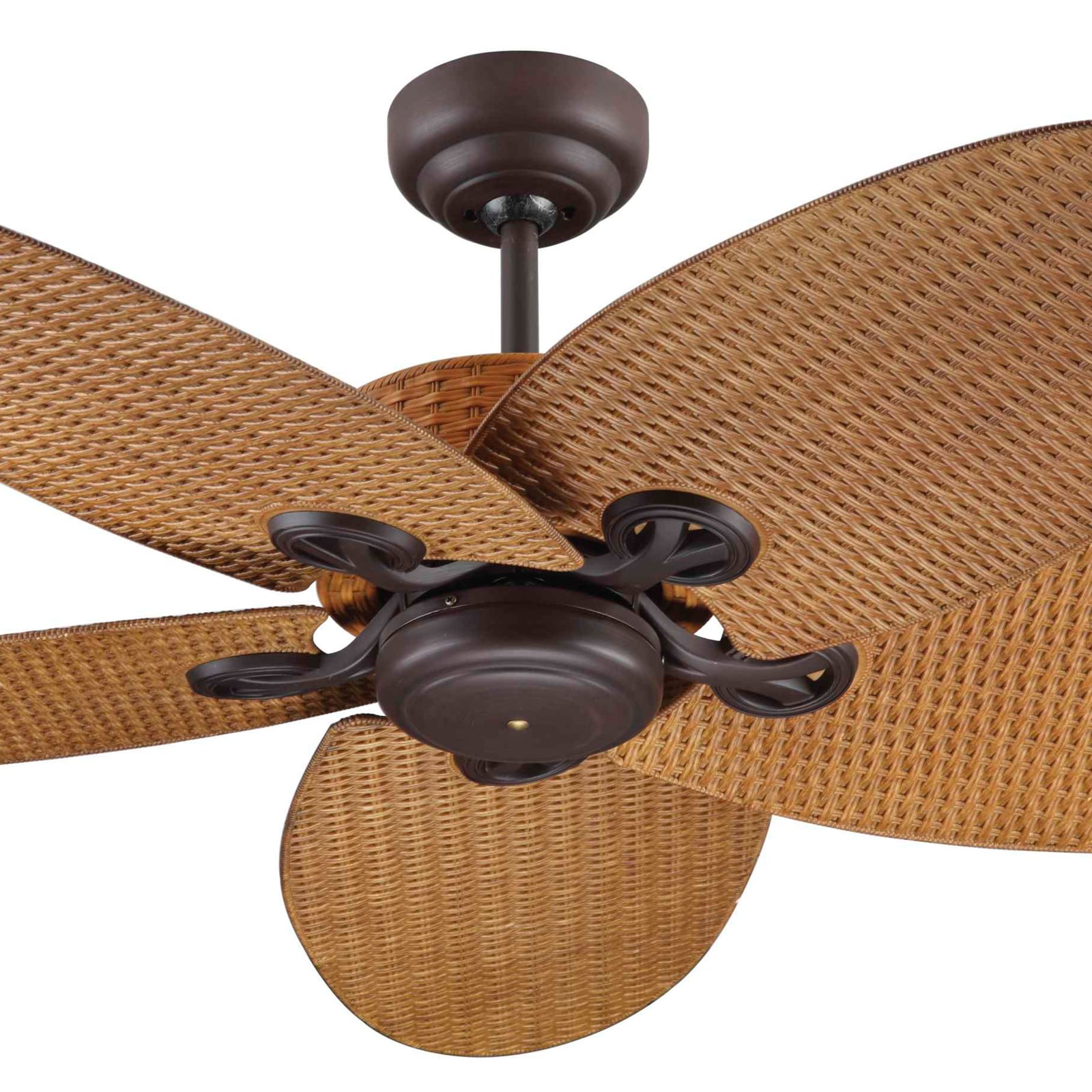 Fijian II Deckenventilator, braun, Ø 132 cm, leise - Beacon