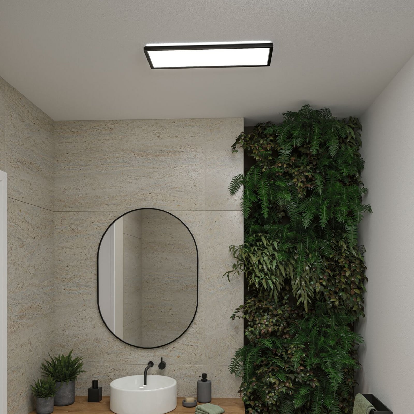 Paulmann Atria Shine LED panel, fekete, hossza 56 cm, IP44 Paulmann Atria Shine LED panel, fekete, hossza 56 cm, IP44
