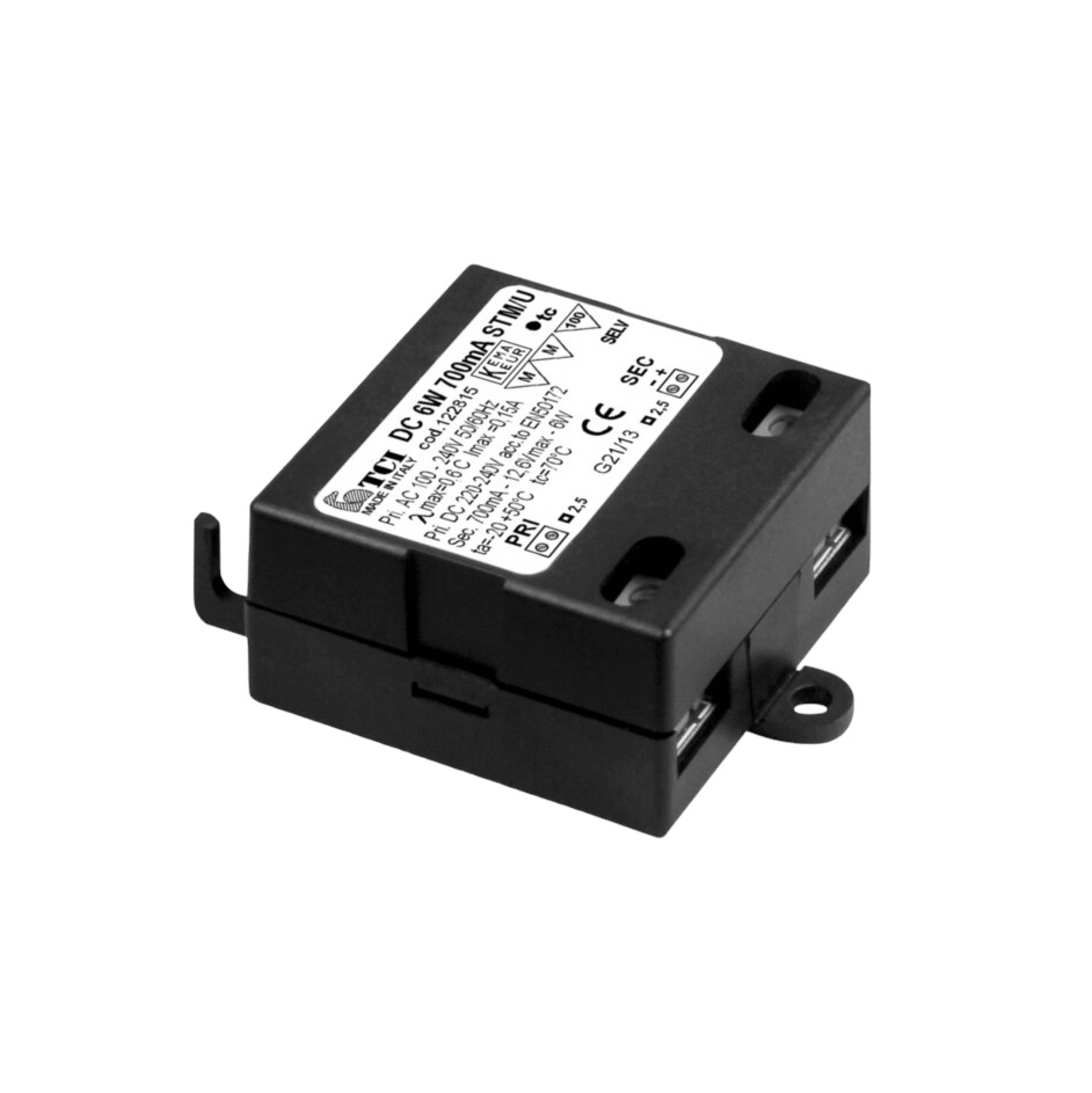 Convertisseur LED 6 W 250 mA CC, 230 VAC à 2-23VDC
