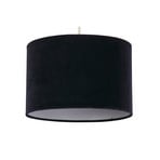 Mersana pendant light, Ø 30 cm, dark blue, velvet, E27