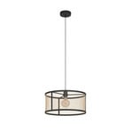 Lampă suspendată Dellow, Ø 45 cm, negru/albastru, oțel