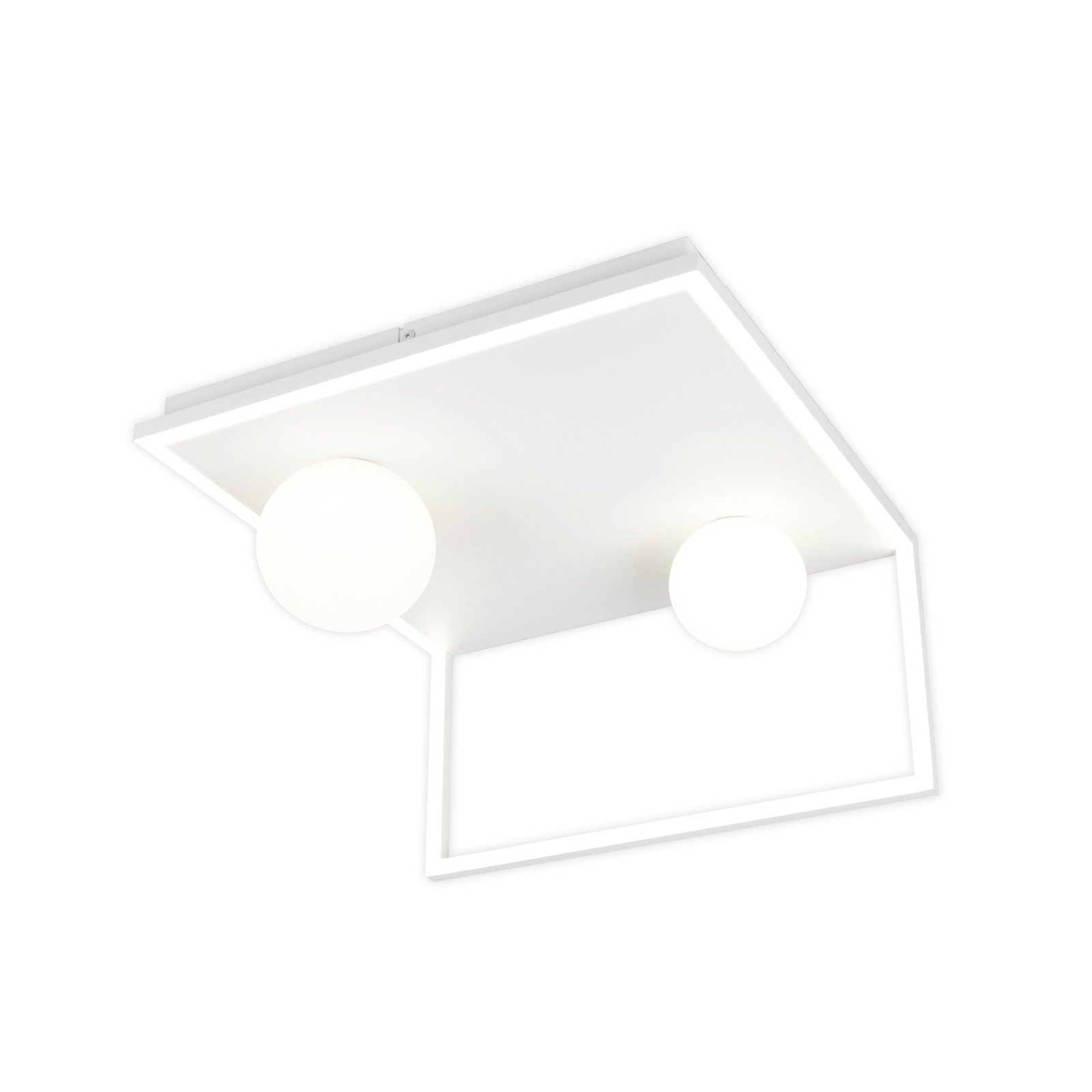 Plafón LED Arola, blanco mate, ancho 37 cm, metal Plafón LED Arola, blanco mate, ancho 37 cm, metal