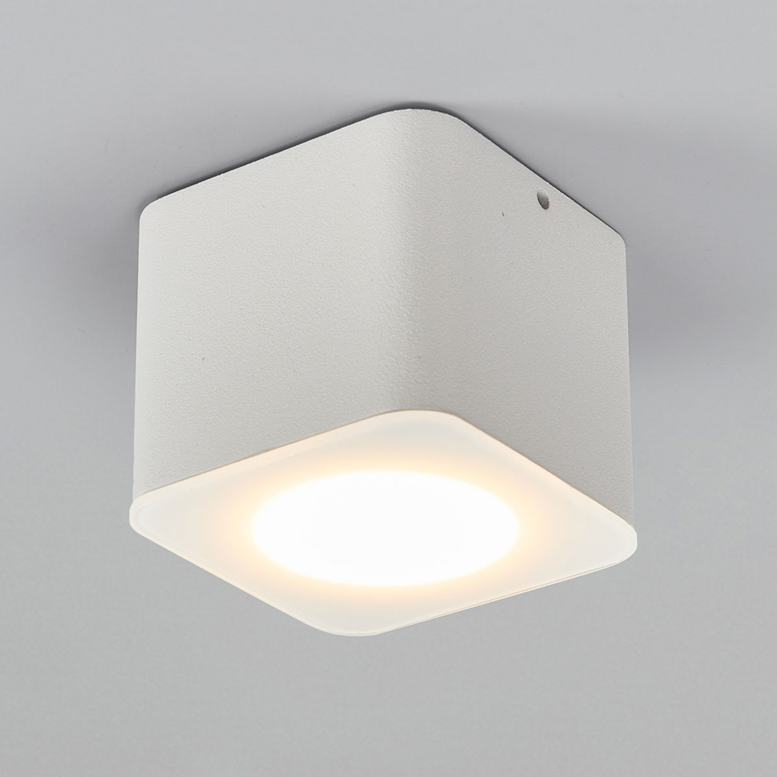 Helestra Oso stropní LED světlo, hranaté, bílý mat
