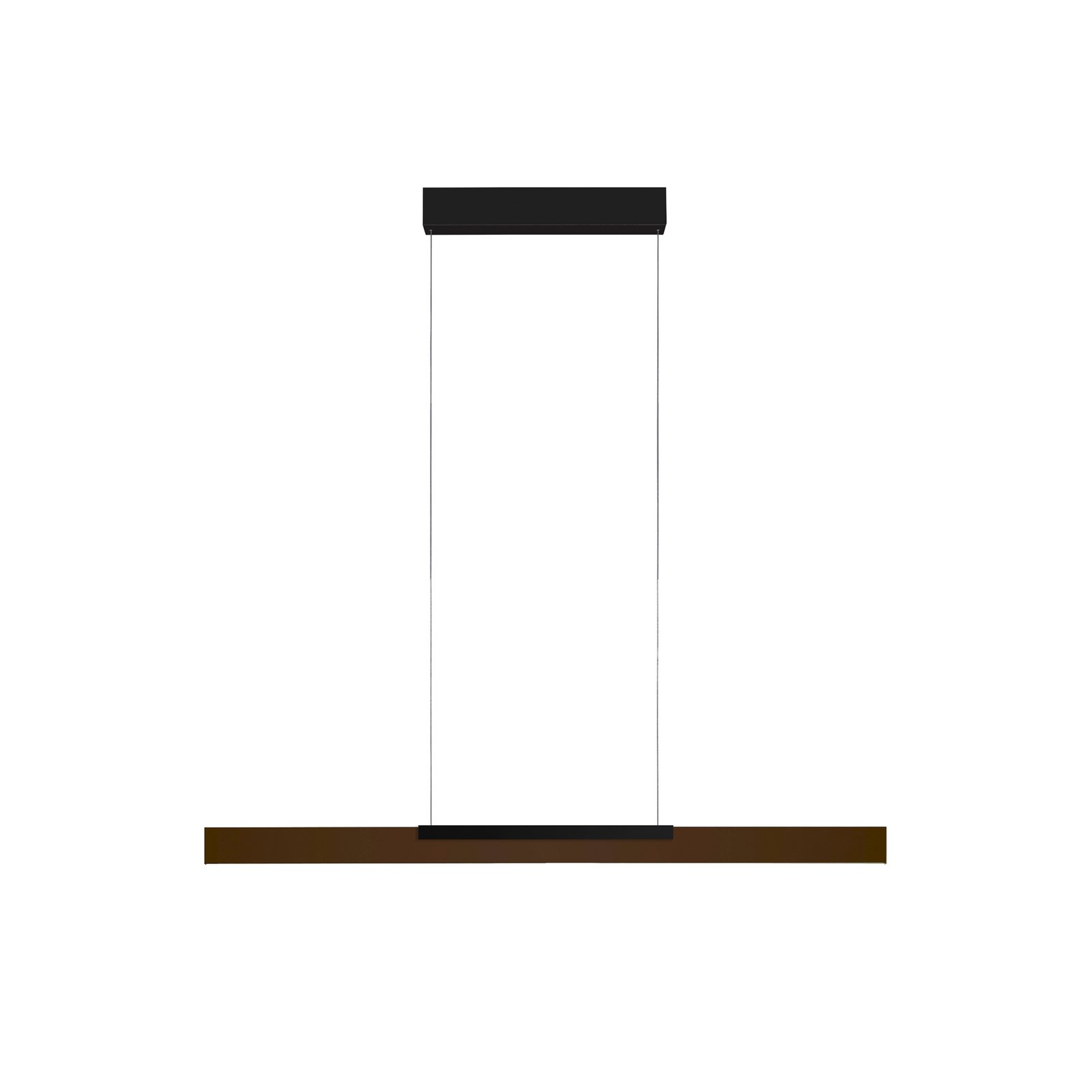 Candeeiro suspenso LED Bopp Nano 2.0, comprimento 100 cm, bronze/preto