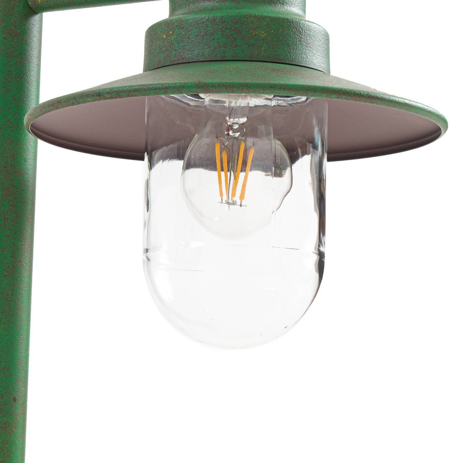 Lindby Słupek oświetleniowy Eloretta, zielony, 60 cm, stal, IP44, E27