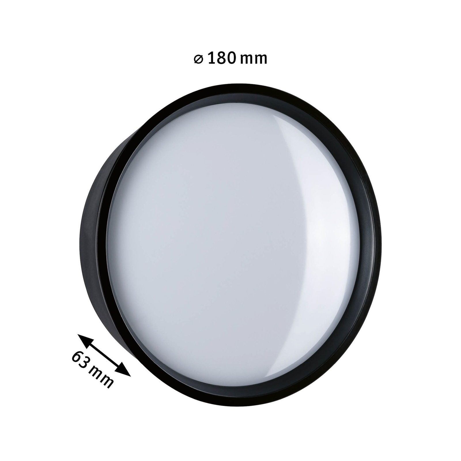Paulmann Platomo LED-Außenwandleuchte schwarz