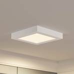 Candeeiro de teto LED Prios Alette, branco, 22,7 cm, 18W, regulável
