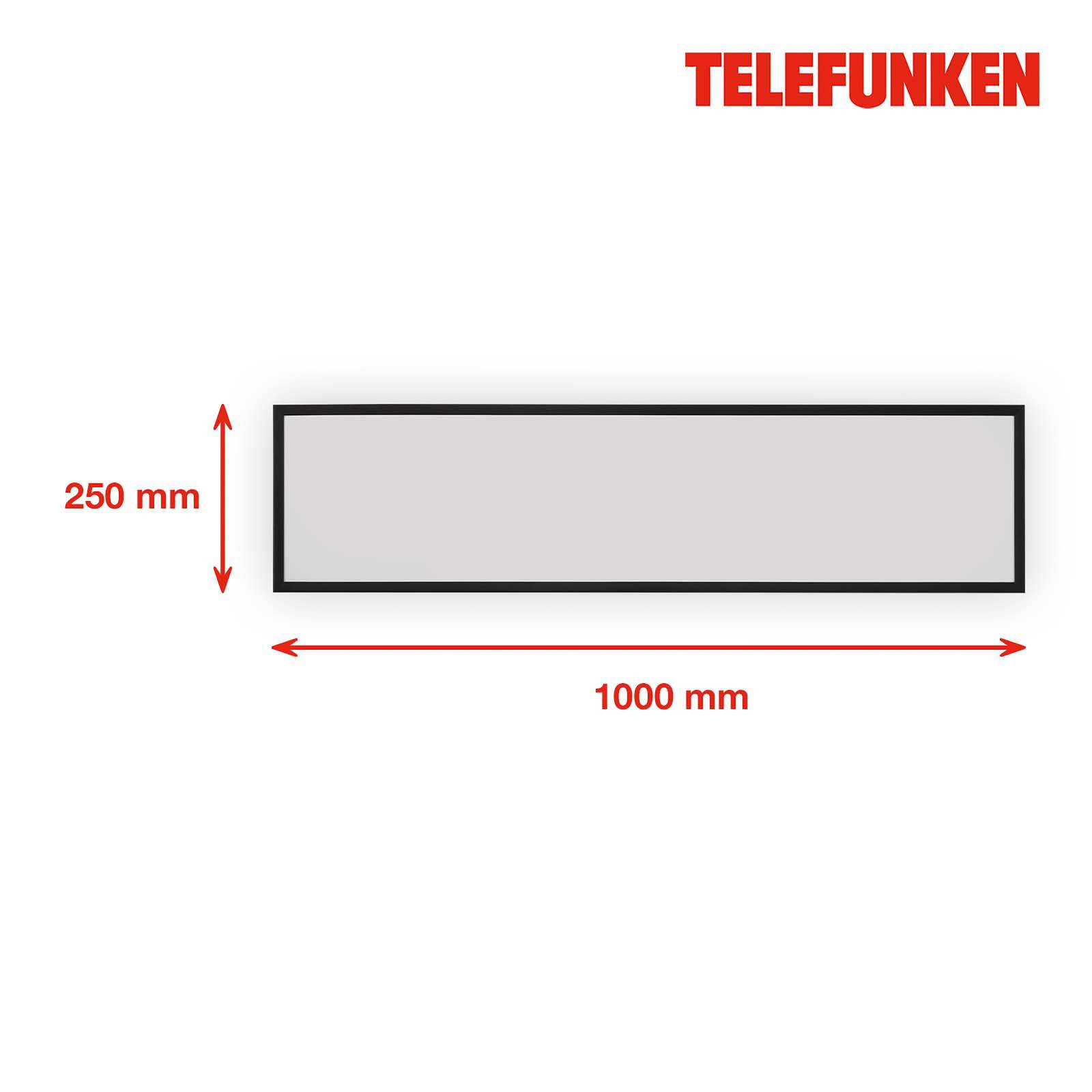 Telefunken Panneau LED Magic Fully noir CCT RVB 100×25 cm