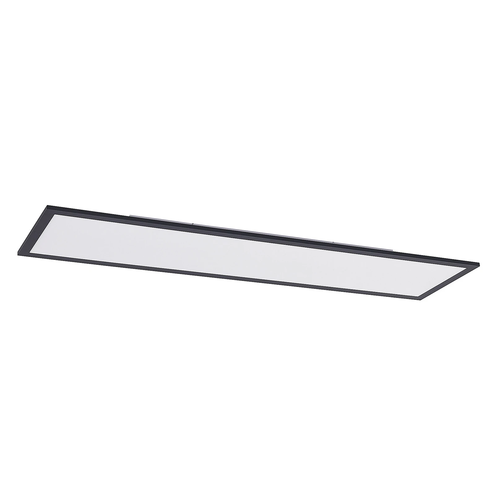 Lindby LED-panel Nelios, 120 x 30 cm, 4000K, svart, metall
