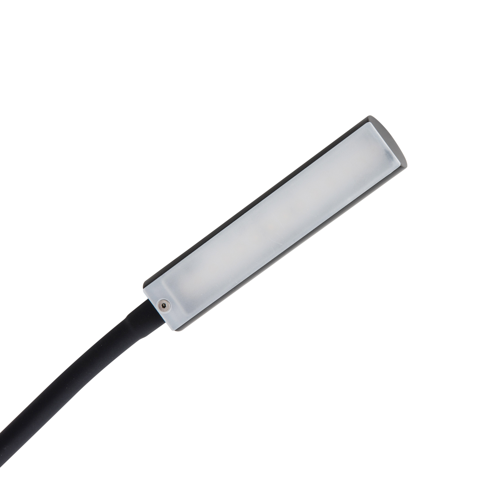 Lindby Flexola LED leeslamp, zwart, hoekig, ijzer, stekker