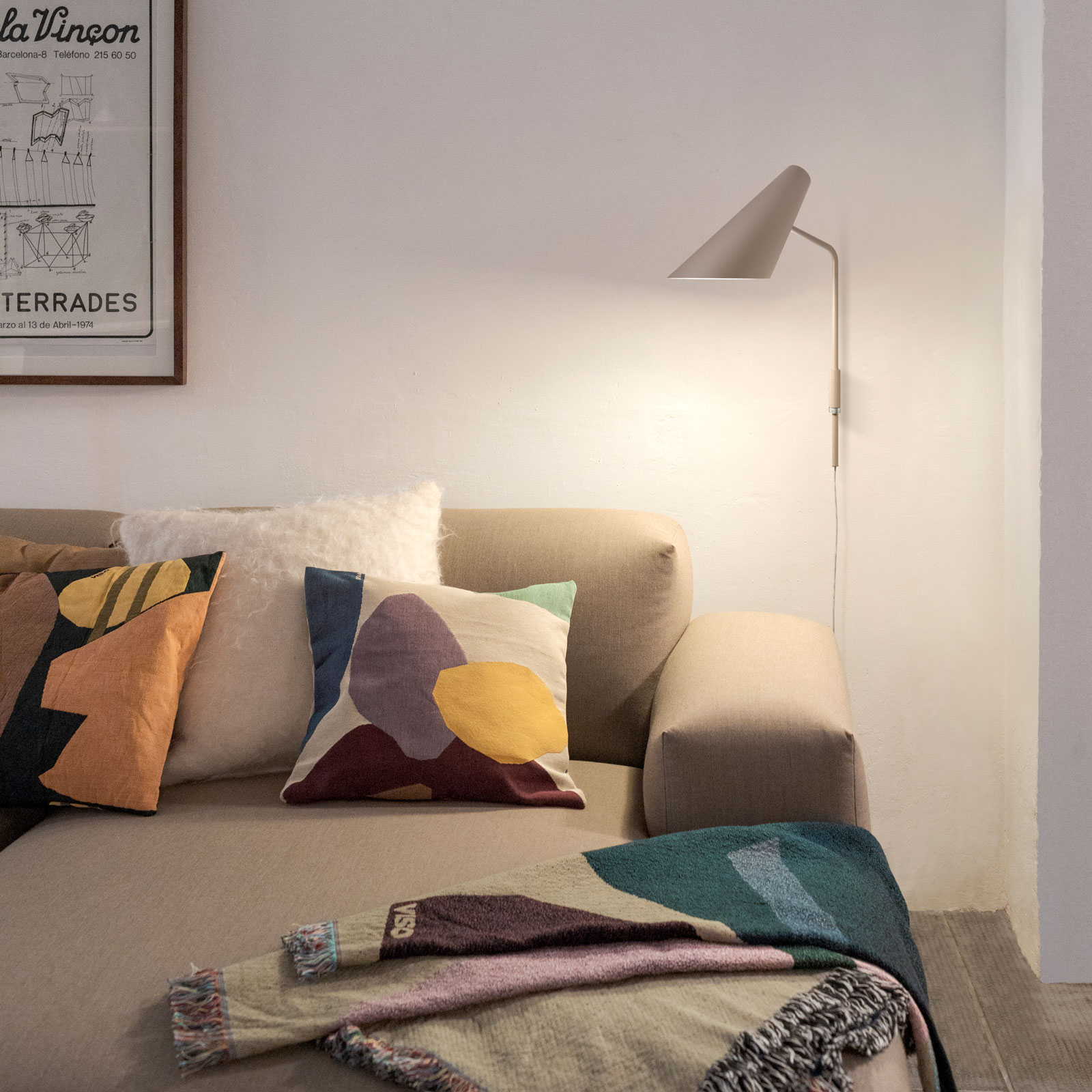 Vibia I.Cono 0725 wall light, 54 cm