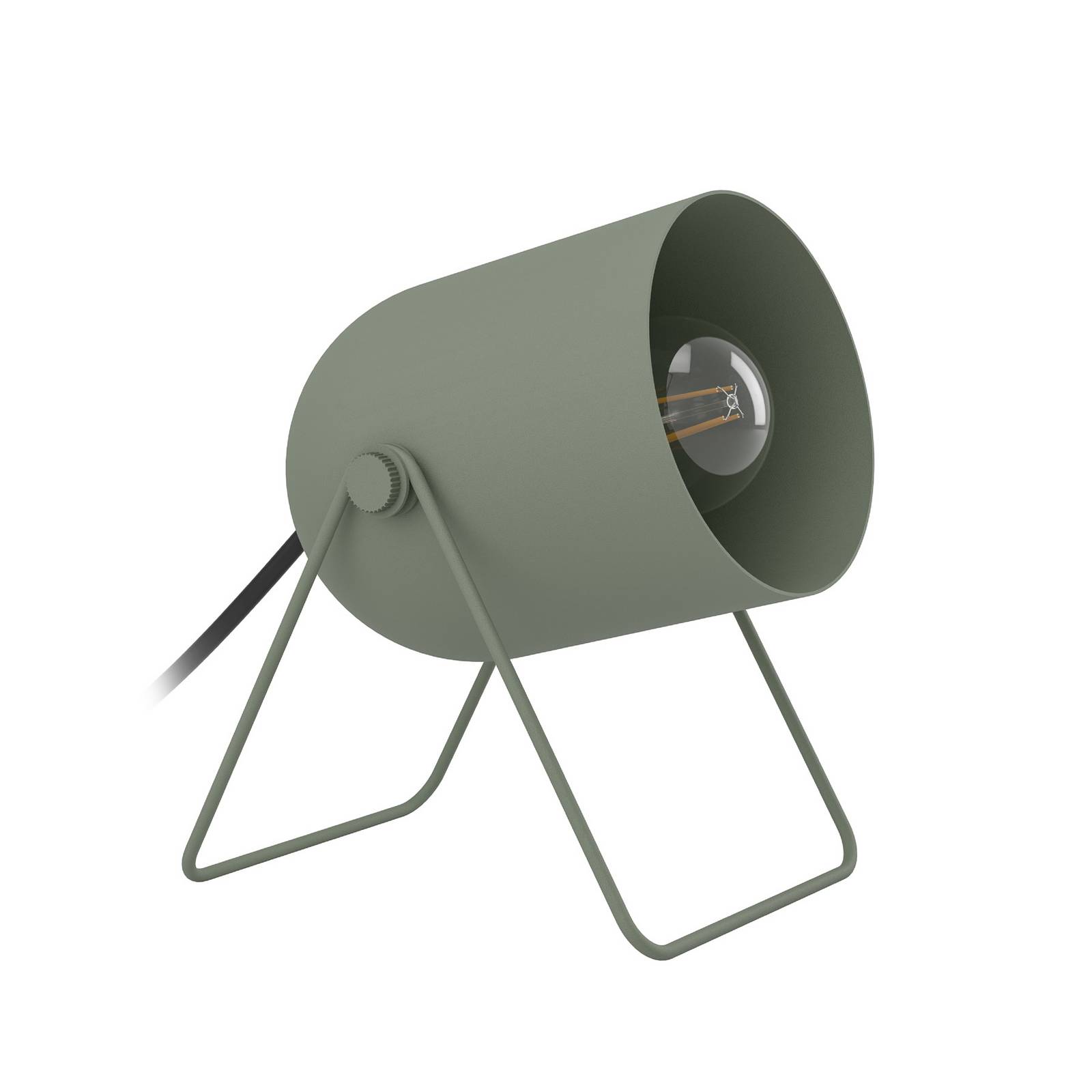 Tischleuchte Tilston, dunkelgrün, Höhe 15 cm, Stahl, E14
