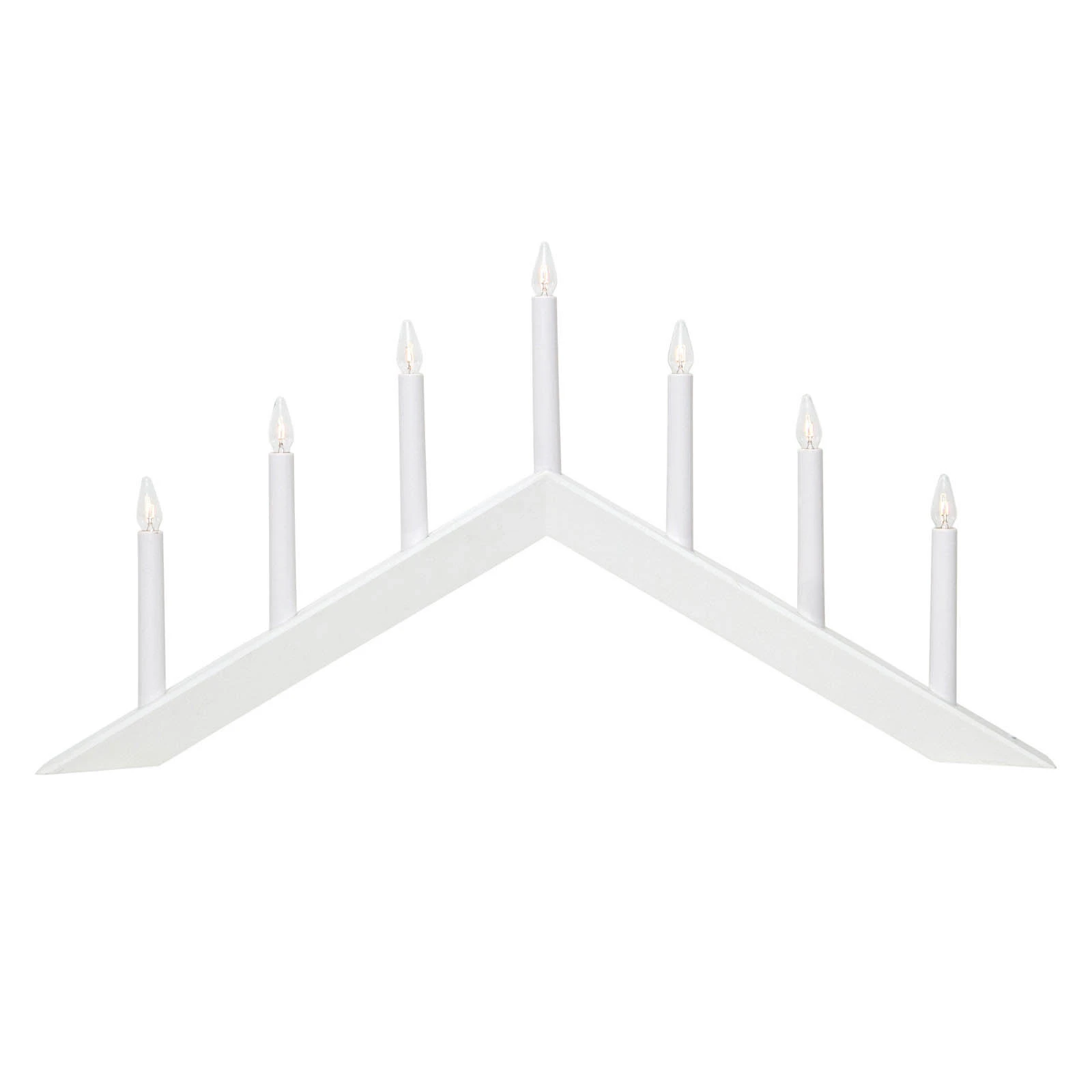 Chandelier Arrow, plat, 7 flammes, blanc