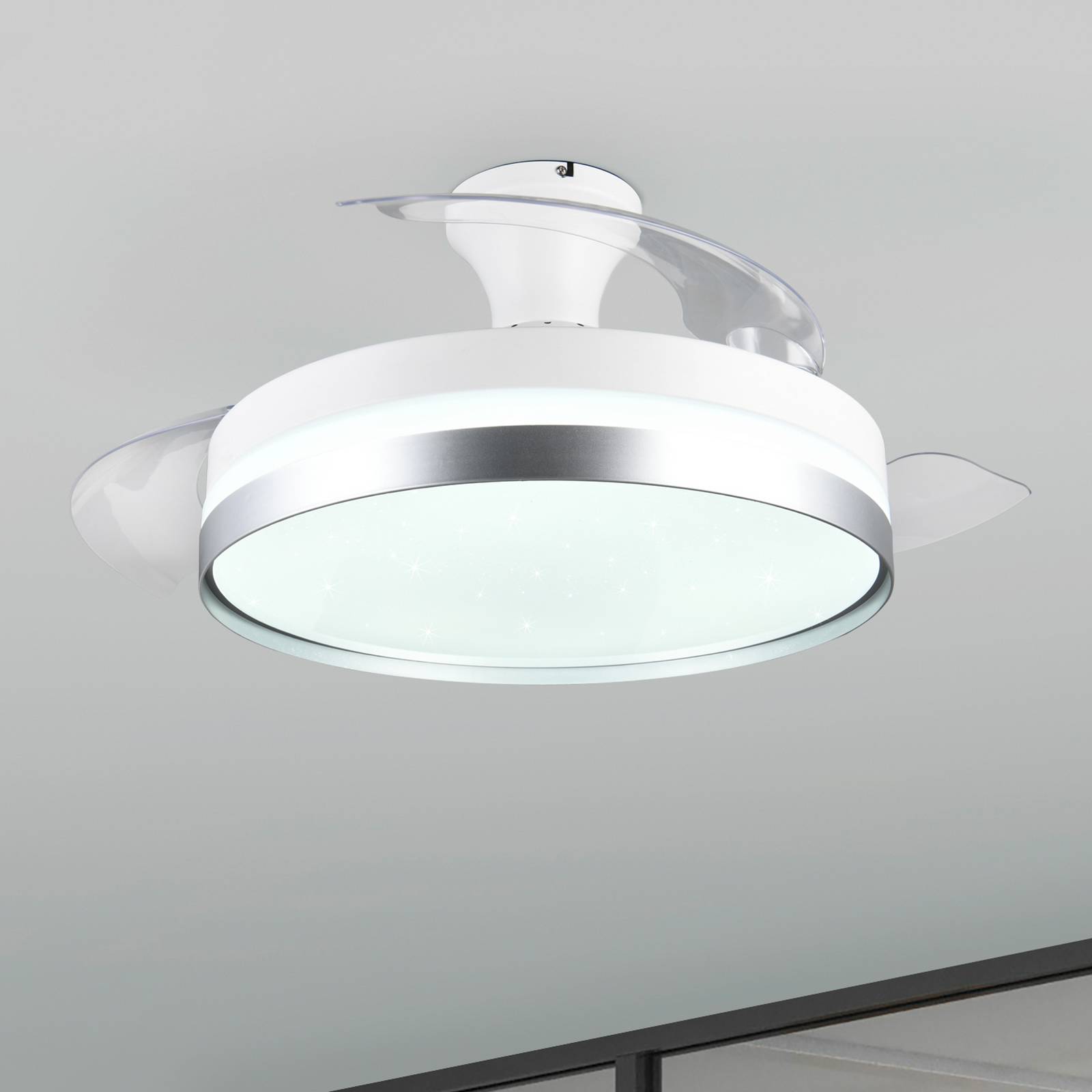 Reality Leuchten LED-ventilator Lindberg DC stil &Oslash; 100 cm CCT afstandsbediening