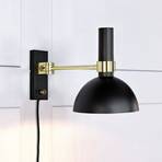 Larry vegglampe med dimmer, messing