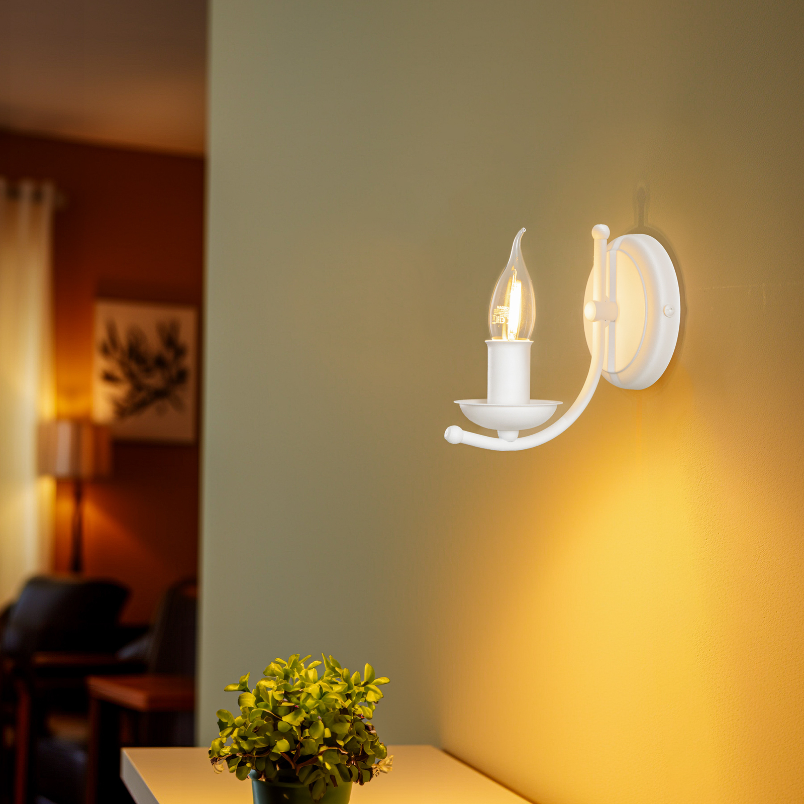 Kandela wall light, white