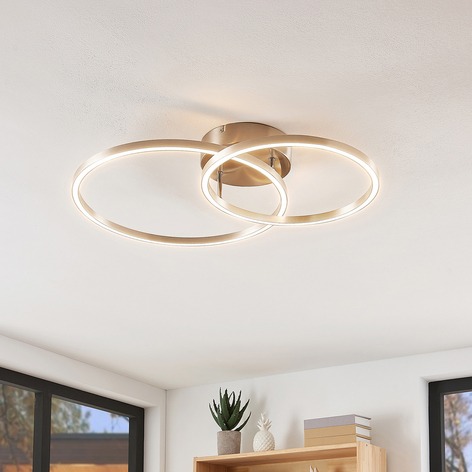 Lindby Sarafia lampa sufitowa LED z 2 pierścieni