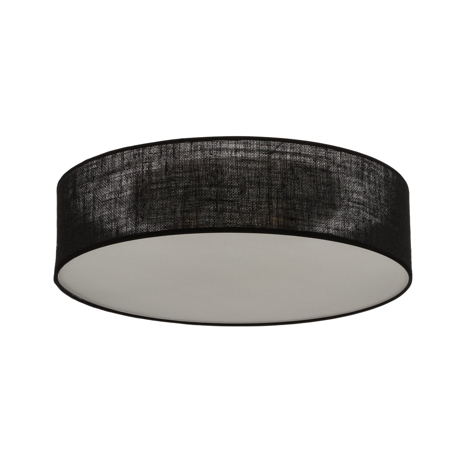 Plafonnier Marshall, noir, rotin, Ø 50 cm, E27