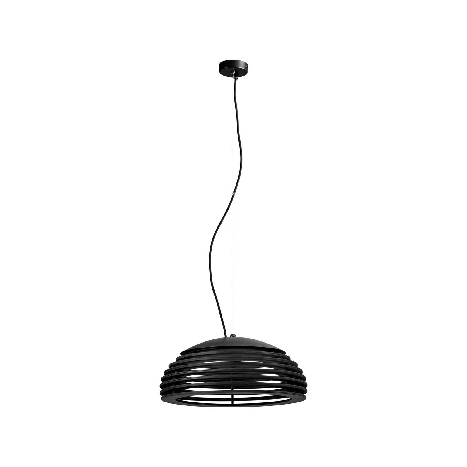 Lampa wisząca Twist, buk, czarny, 120 cm