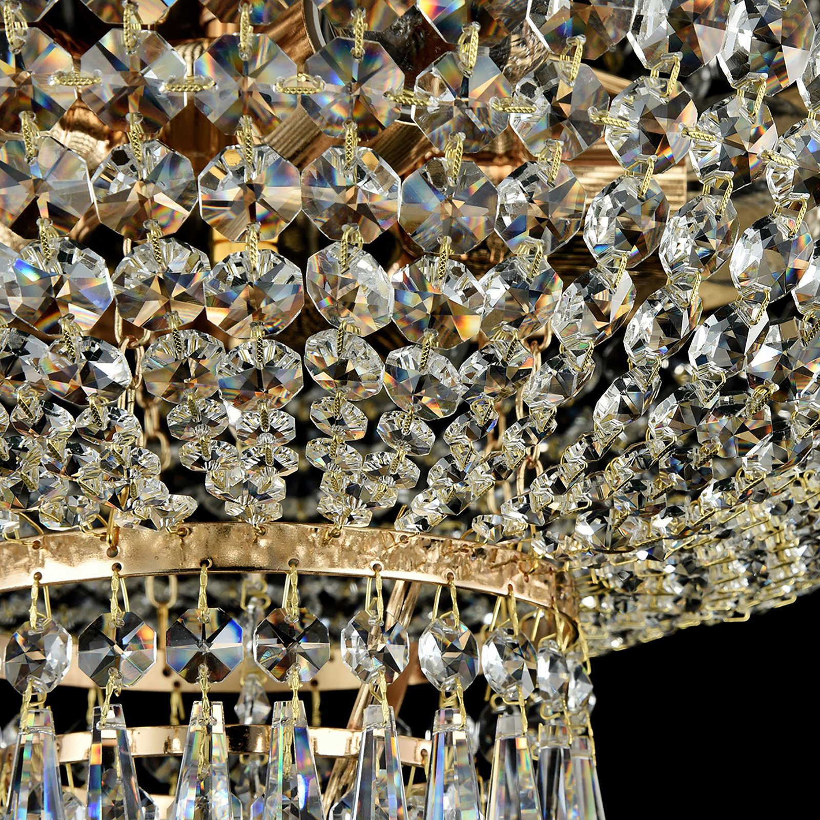Maytoni Palace lustre avec abat-jour en cristal