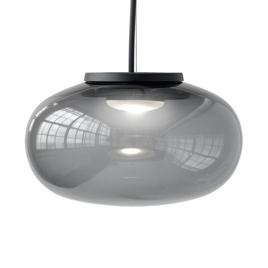 Karl-Johan Taklampa Ø230 Smoked Glass - New Works
