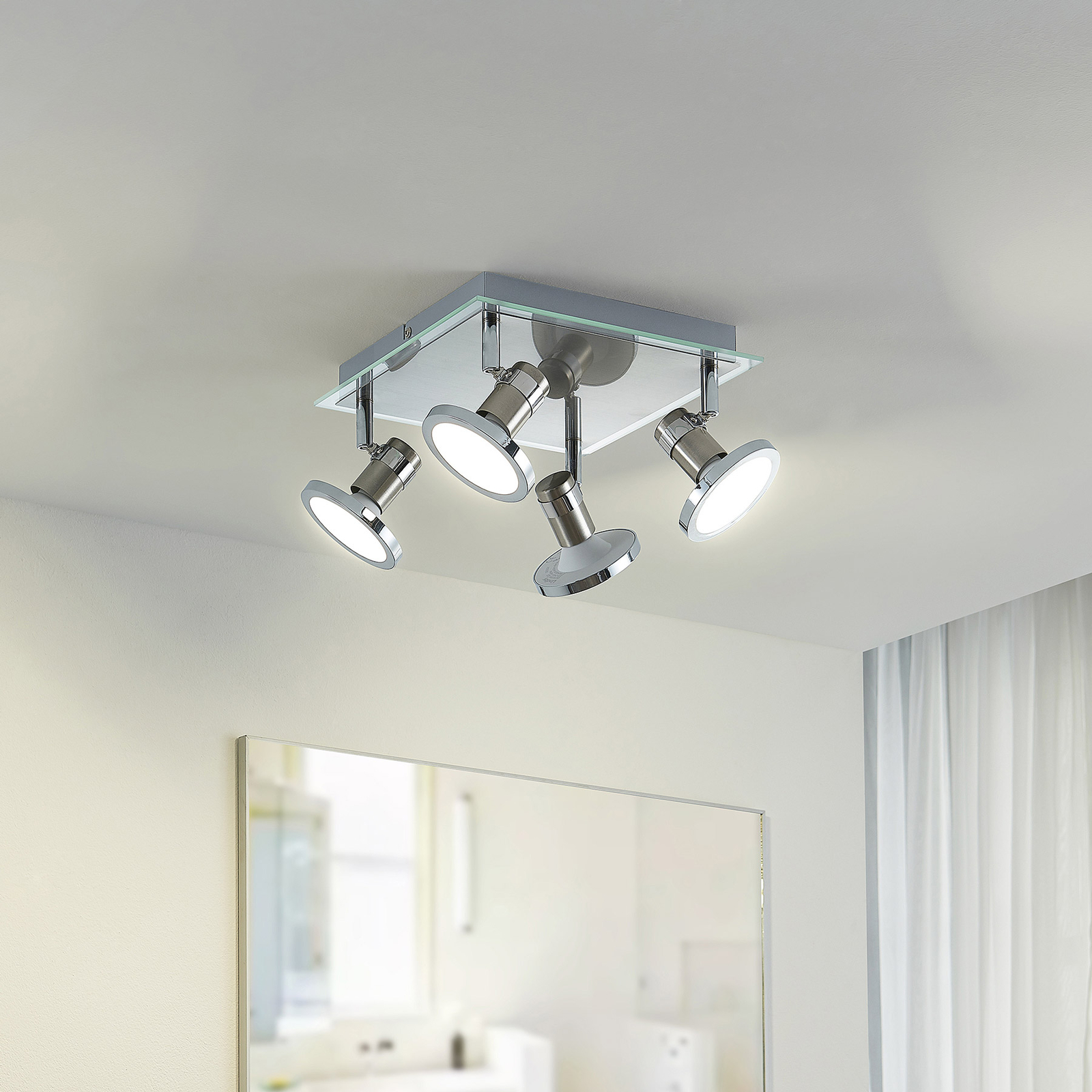 werkzaamheid elleboog onderhoud Lindby Stiglio LED plafondlamp spot, 4-lamps | Lampen24.be