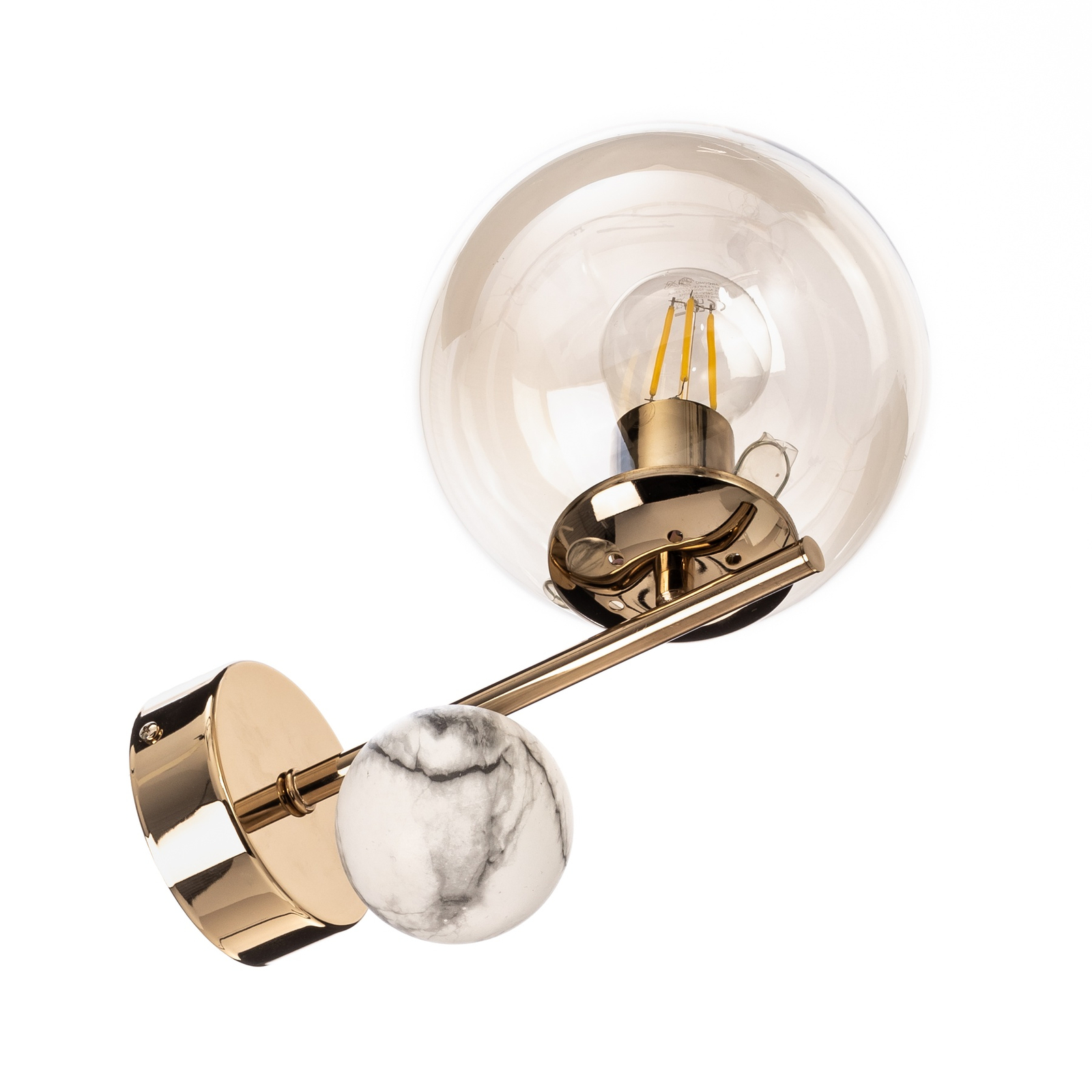 Toppo wall light, gold, 1-bulb