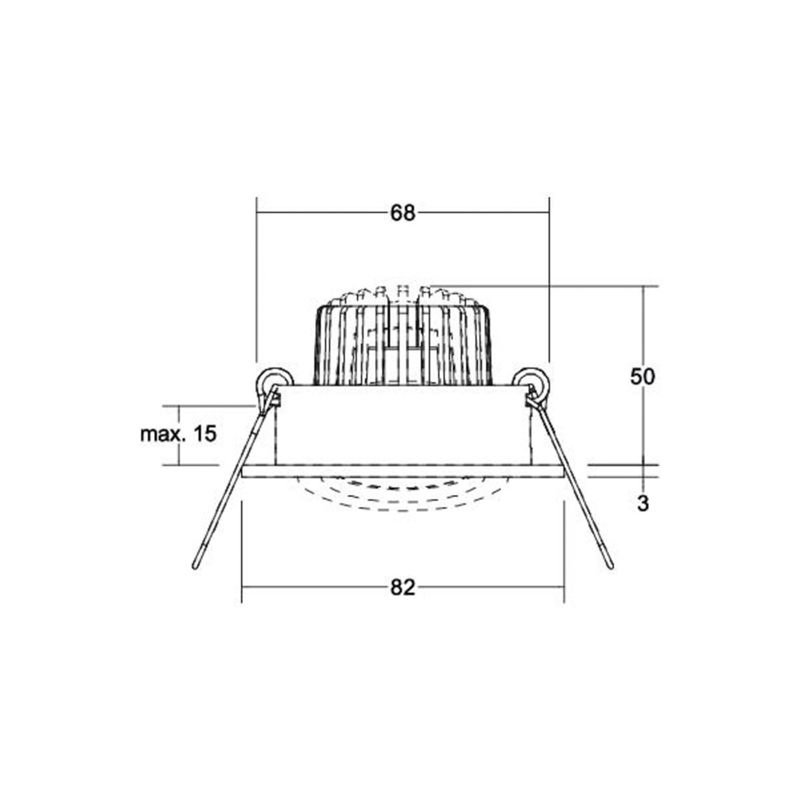 BRUMBERG LED-inbyggnadsspot Tirrel-R dimbar krom