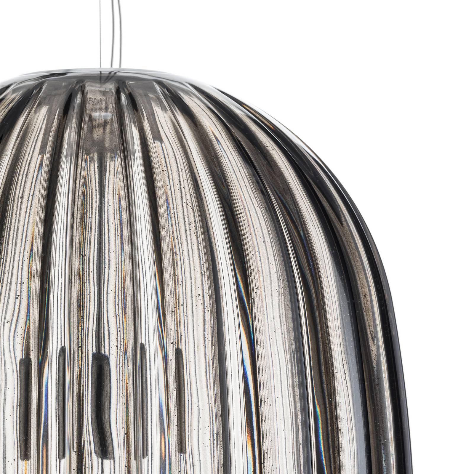 Foscarini Plass media lampa wisząca E27, szara