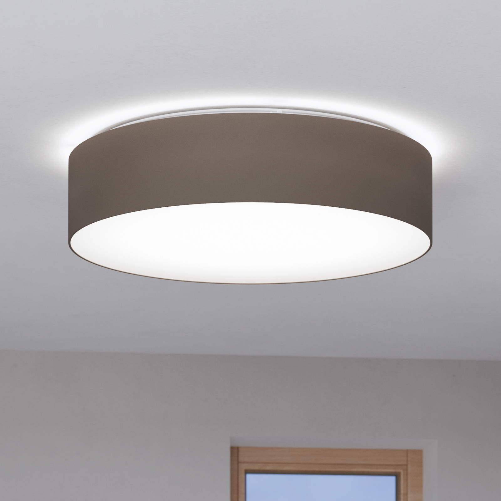 EGLO connect Romao-Z plafonieră LED, Ø57cm, taupe