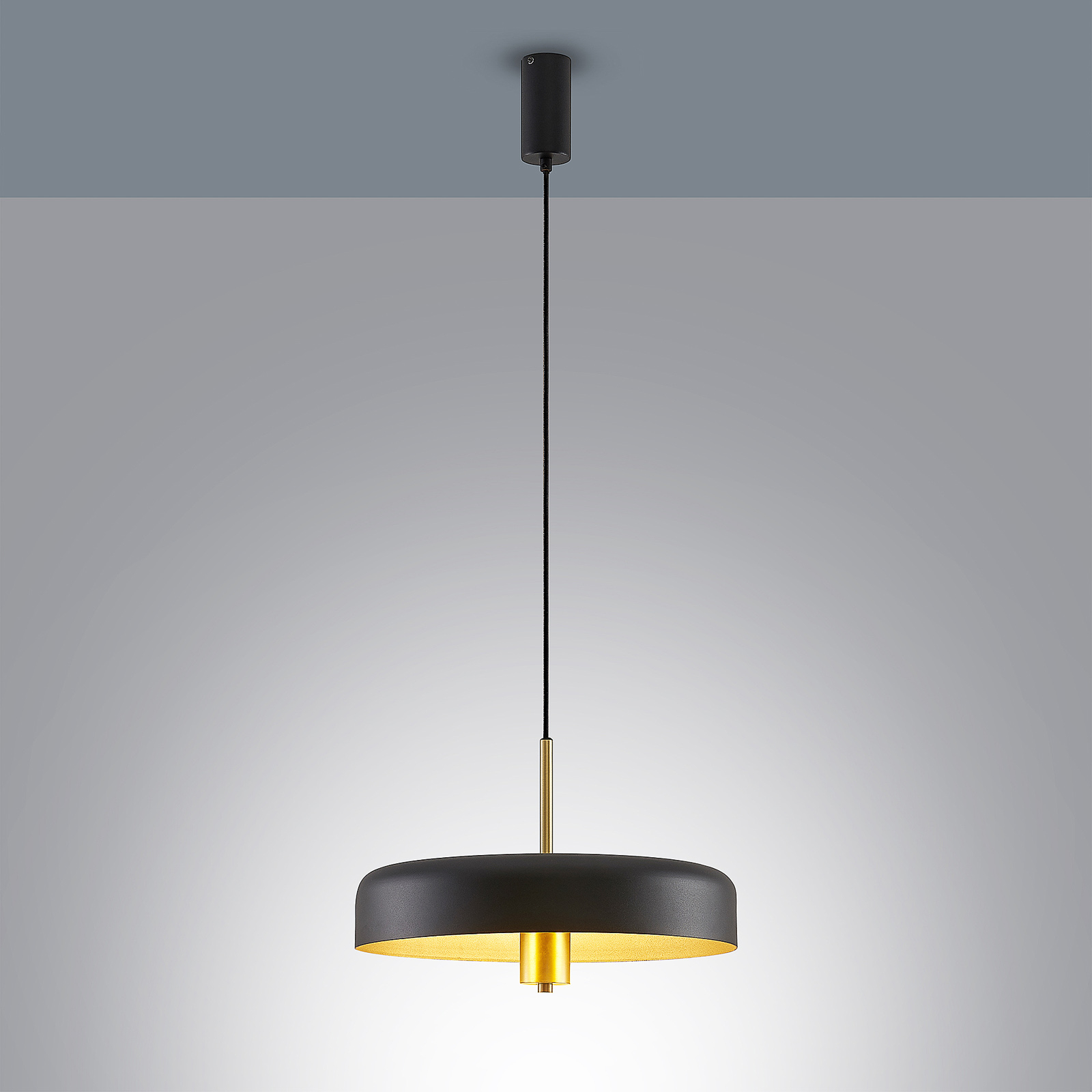 Lucande Filoreta suspension, 45 cm, noire