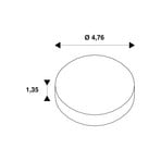 SLV Noblo decorative ring, grey, Ø 5 cm, plastic