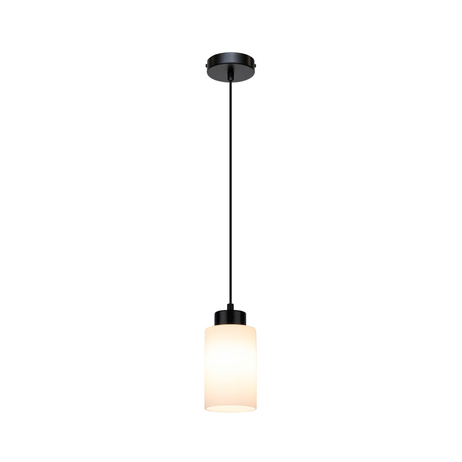 Lampada a sospensione Vitrio, 1 luce, nero/bianco