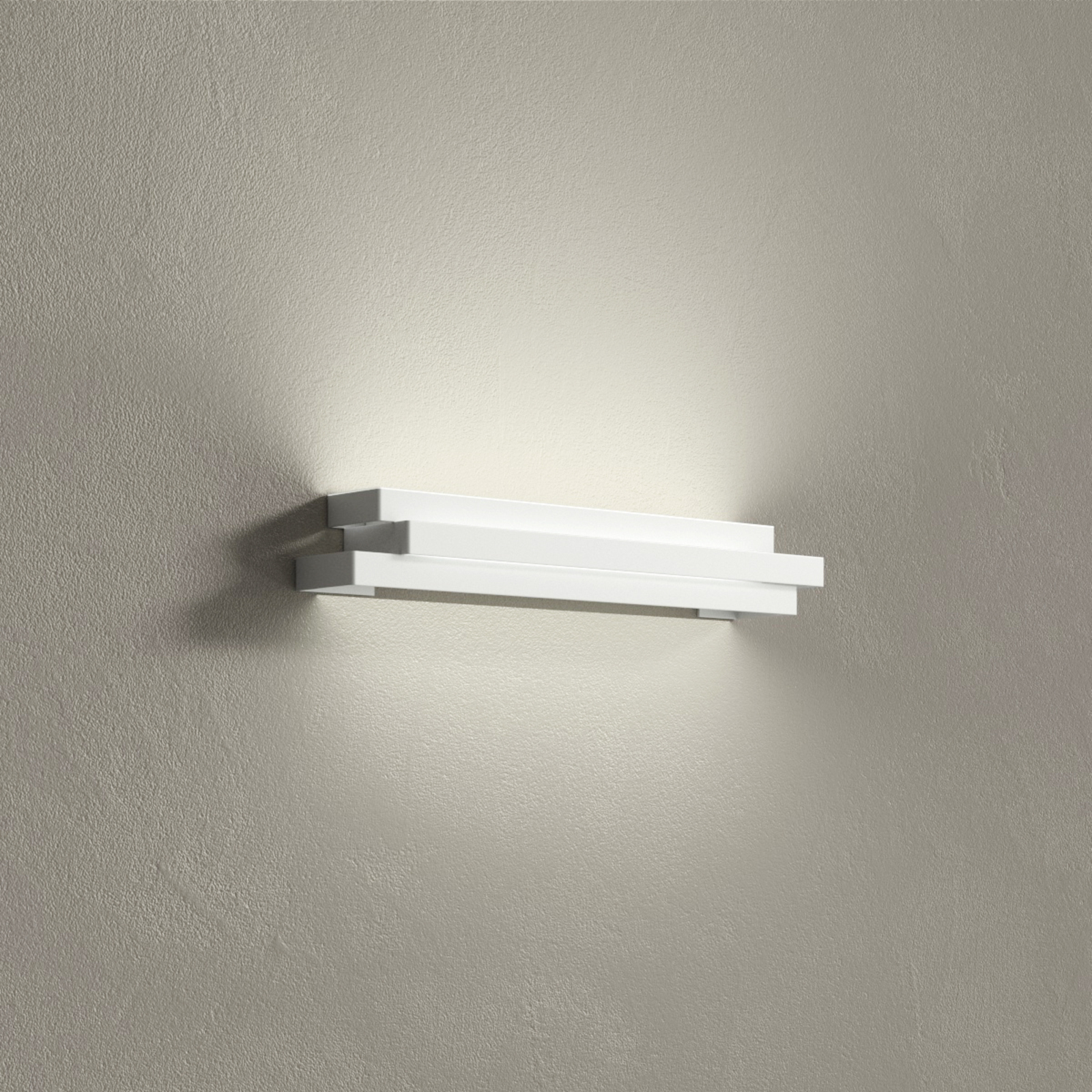 Karboxx Designer LED wall light Escape, 50 cm long, for Living / Dining Room, aluminium, plastic, 12 W, energy efficiency: A+, W: 50 cm, H: 7.5 cm