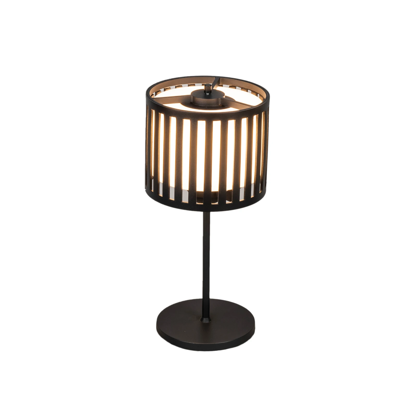 Lampă de masă reîncărcabilă Bottle LED, negru, aluminiu, IP54, dimabil, CCT