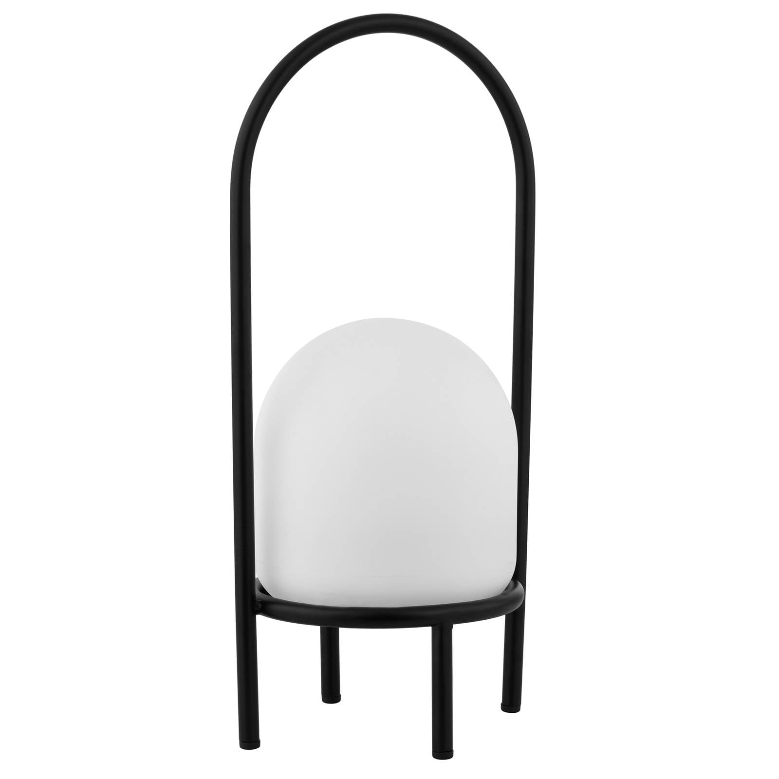 Lindby Eleia LED-Terrassenleuchte, schwarz, Metall, Akku