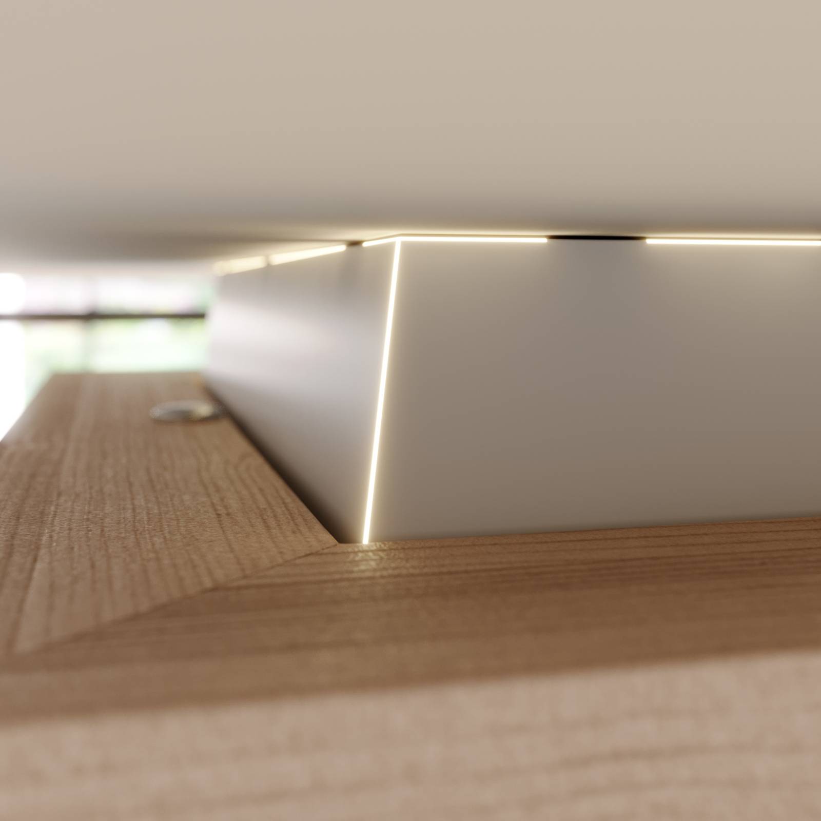 Envostar Kerio lampa sufitowa, 30x30 cm, sosna naturalna