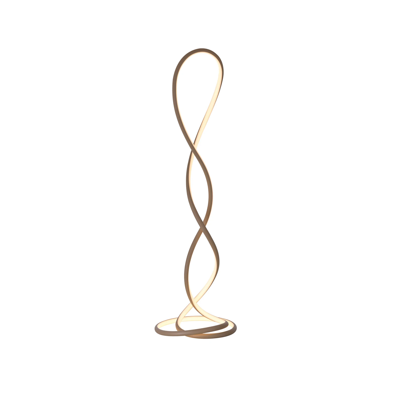 Paul Neuhaus LED stovas Twist, smėlio spalvos, aukštis 143 cm