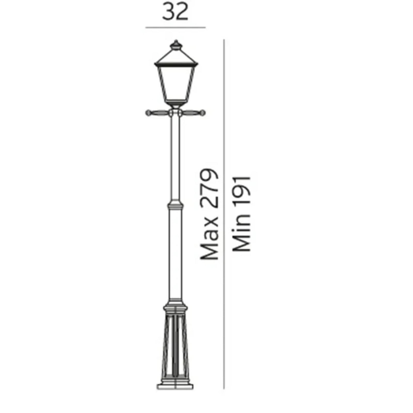London 1 udendørslampe hvid 1 lyskilde Norlys - Aluminium - Med én lyskilde