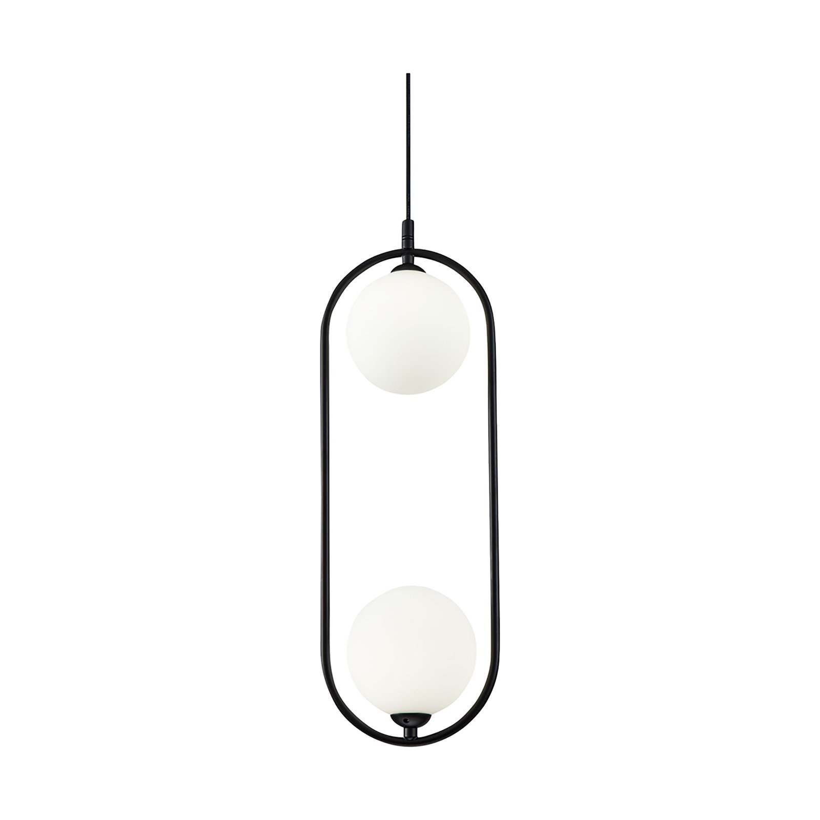 Maytoni Ring hanglamp 2-lamps zwart/wit