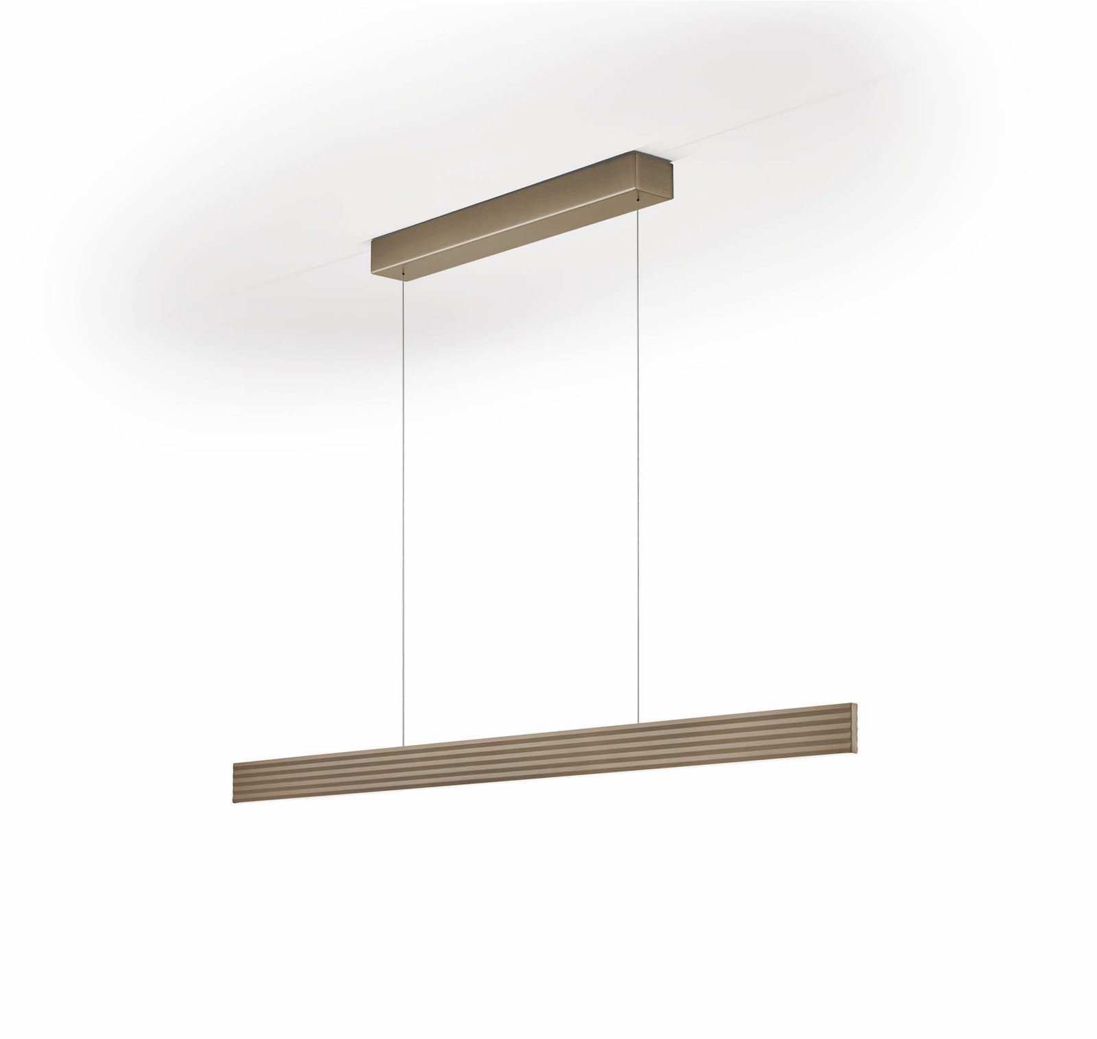 LED pendant light Fara, up/down, length 132cm bronze