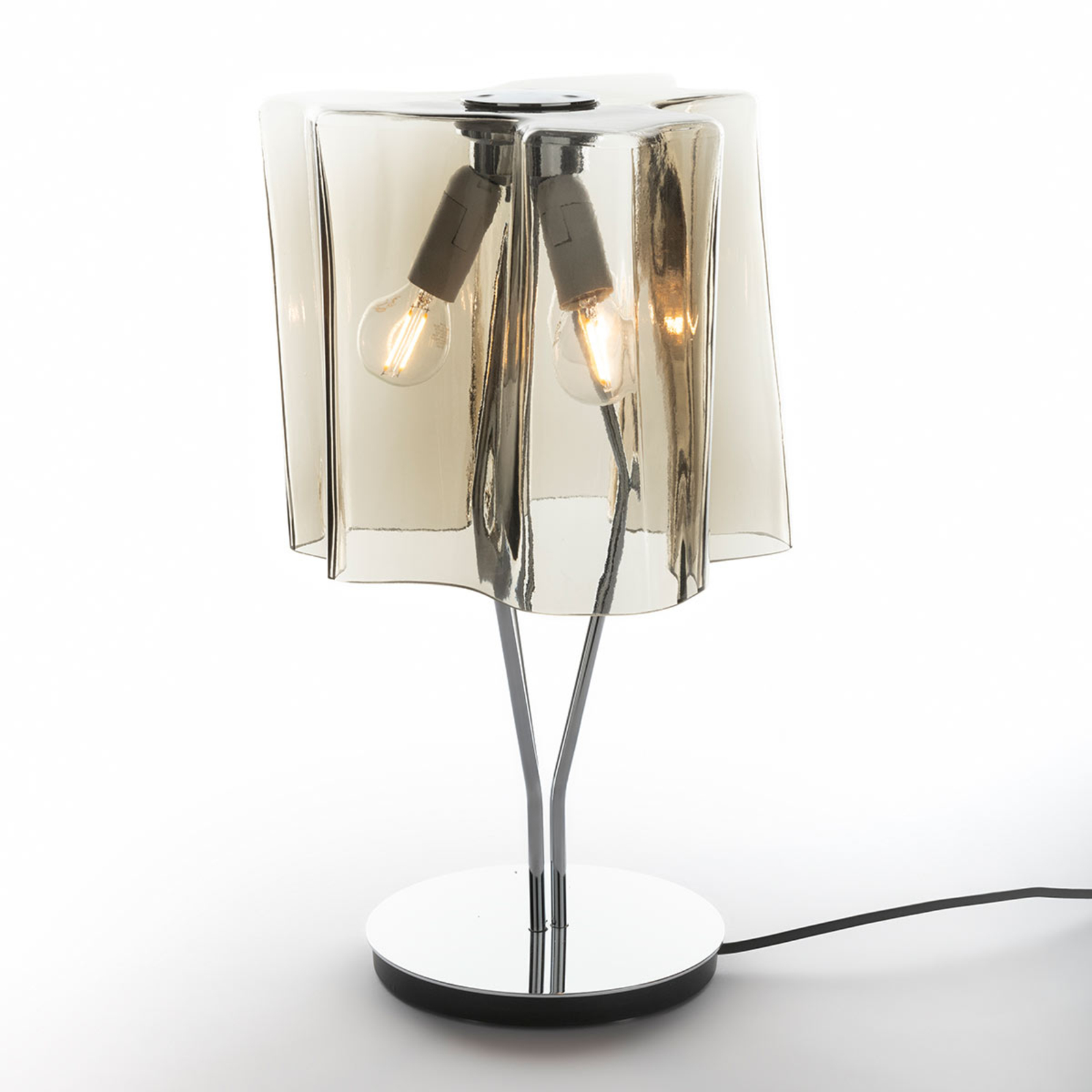 Artemide Logico table lamp 44 cm smoke grey/chrome