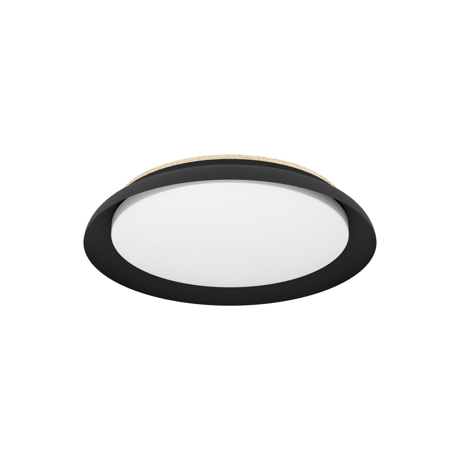 Plafón LED Penjamo Ø 46,5cm, negro