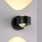 Schöner Wohnen LED wall lamp Chia, black, 3,000 K, up/down