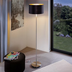 Elegantna tekstilna podna lampa Maserlo