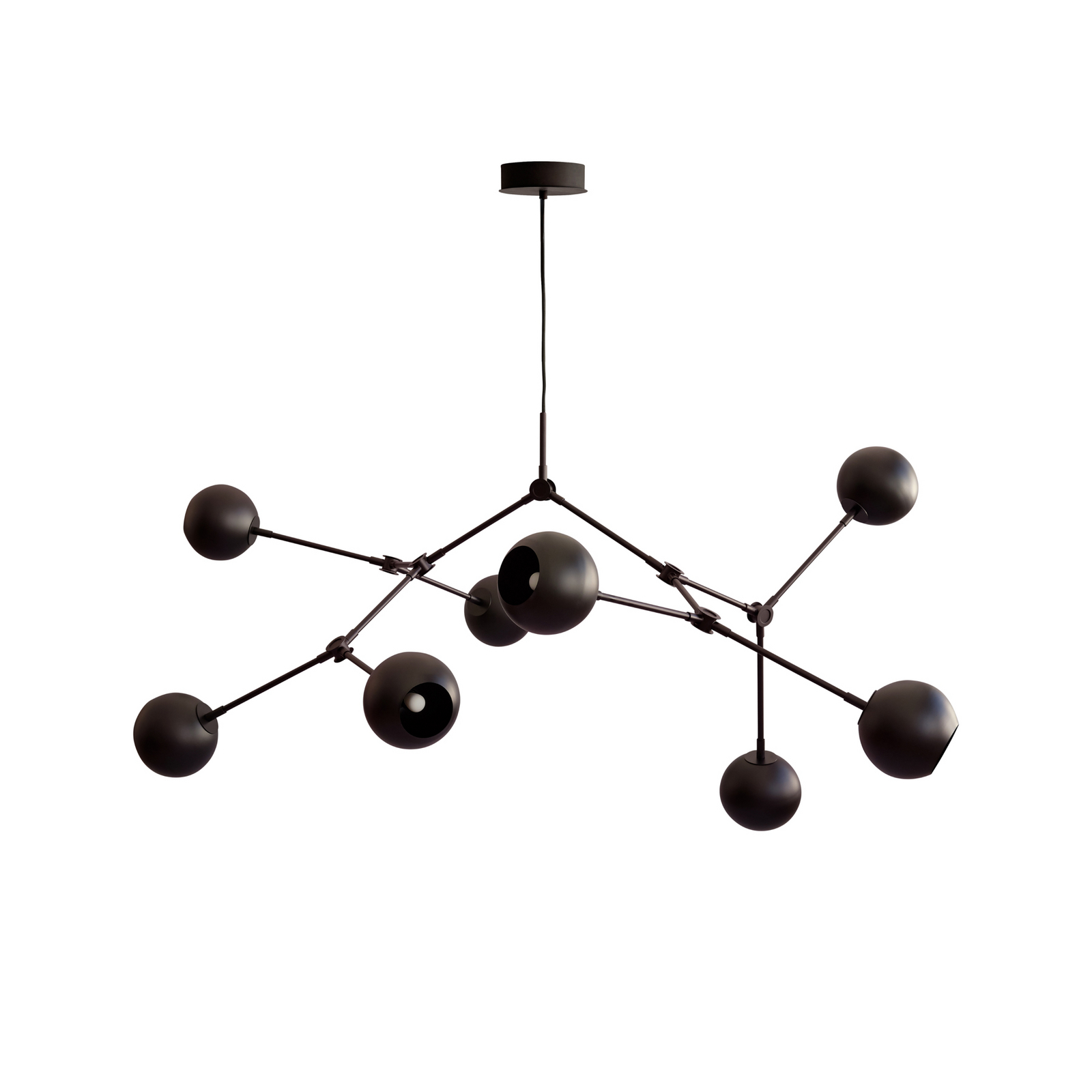 Luster Drop Globe, čierny, 150 cm, E14 – 101 Copenhagen