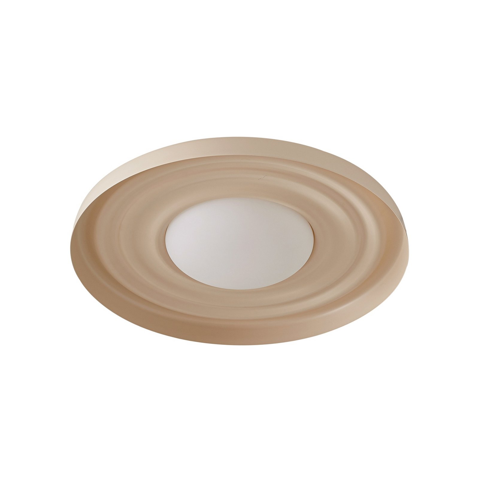 Lindby LED-Deckenleuchte Waves, beige, Ø 43 cm, Metall