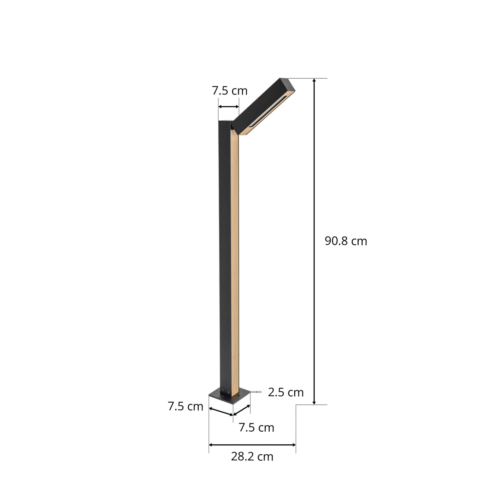 Lucande Taskalin LED osvětlení cesty 1 zdroj 90 cm