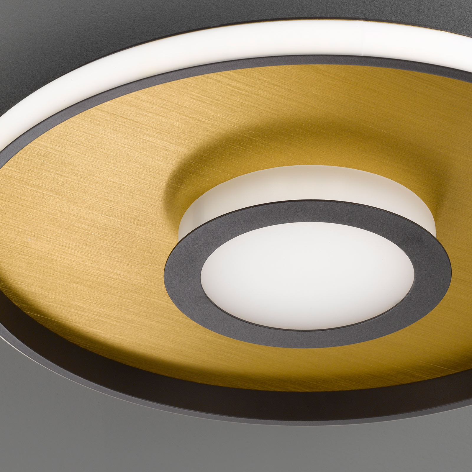 LED-Deckenleuchte Zoe, rund, gold-rost | Lampenwelt.at